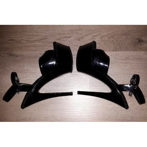 Pleaser KISS-209 Black Ankle Strap Stiletto Platform High Heels Size 7 PLS READ! - Picture 13 of 16